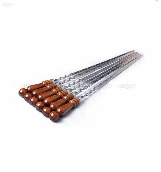 Шампур 600*15*3 мм, ДЕРЕВЯННАЯ ручка GOODSEE Шампур 600*15*3 мм, ДЕРЕВЯННАЯ ручка GOODSEE