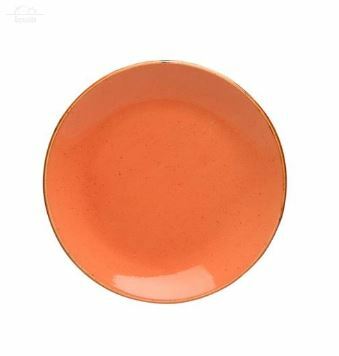 Тарелка мелкая 24 см без полей ORANGE Porland фарфор оранжевый Тарелка мелкая 24 см без полей ORANGE Porland фарфор оранжевый
