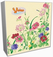 Салфетки 33х33 см 3 слоя 20 шт/уп с рисунком  Полевые цветы VEIRO