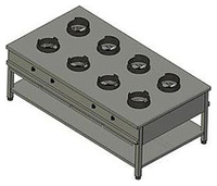 Плита газовая Вулкан KSW 08 8795 WOK
