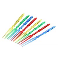 Пика пластиковая Н110 мм Вилочка 400 шт/уп  разноцветный PS