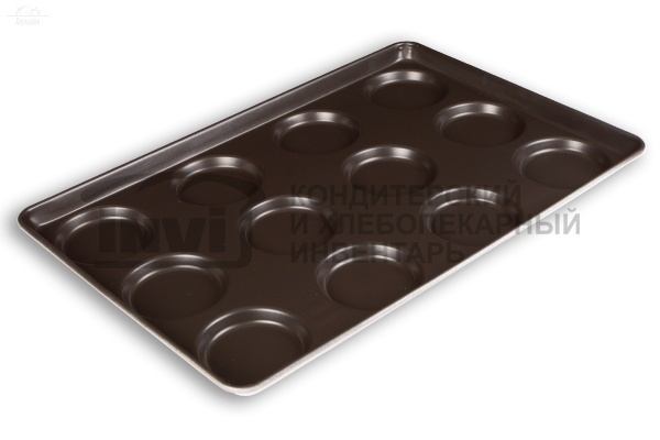 Противень для гамбургеров 600х400х40 мм на 12 шт 107х95х15 а/п покрытие Противень для гамбургеров 600х400х40 мм на 12 шт 107х95х15 а/п покрытие