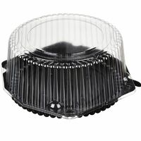 Упаковка для торта Т-206  шоколад/прозрачный D227 мм H110 мм