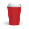 Стакан бумажный 300 мл D90 мм   красный однослойный