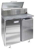 Стол холодильный для пиццы Finist СХСпцг-700-1 (боковой холодильный агрегат) с гранитной столешницей