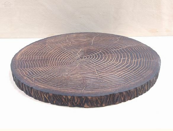 Доска для подачи D240х20 мм "Спил" с обжигом, бук Доска для подачи D240х20 мм "Спил" с обжигом, бук