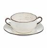 Бульонная чашка 300 мл с ручками, с блюдцем White Fusion P.L. Proff Cuisine фарфор серый