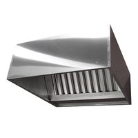 Зонт вытяжной пристенный  Жироуловители  закрытый    нержавеющая сталь  1500х1300х400