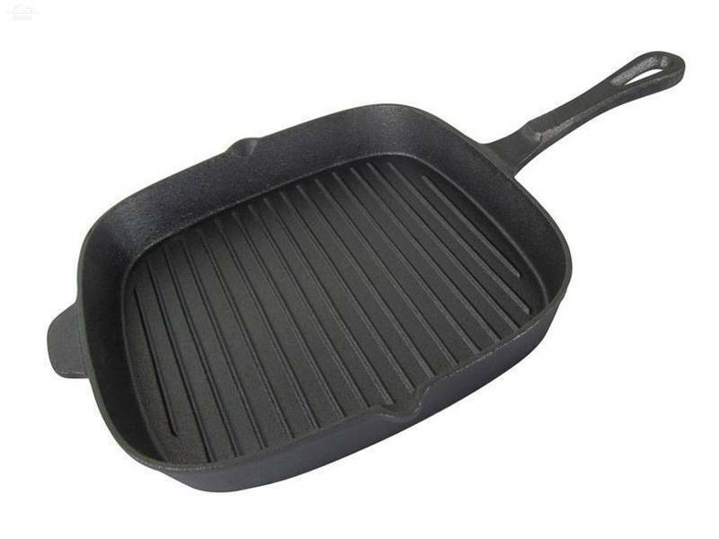 Сковорода-гриль 26х26 см чугун литая ручка Сковорода-гриль 26х26 см чугун литая ручка