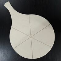 Доска для пиццы 300 мм 6 сегментов с ручкой фанера СНЯТО С ПРОИЗВОДСТВА