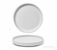 Тарелка мелкая с бортом 20,5 см NATURAL MATT PETYE  жемчужный  фарфор