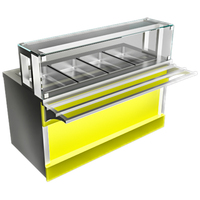 Модуль технологический АЛРМ2-К-Т041 Astropit Мармит 2-х блюд тепловой ОКА  полка 1 уровень, для гастроемкостей, LED-подсветка  1500