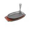 Сковорода на подставке 24х14 см овальная съемная ручка чугун MYRON COOK