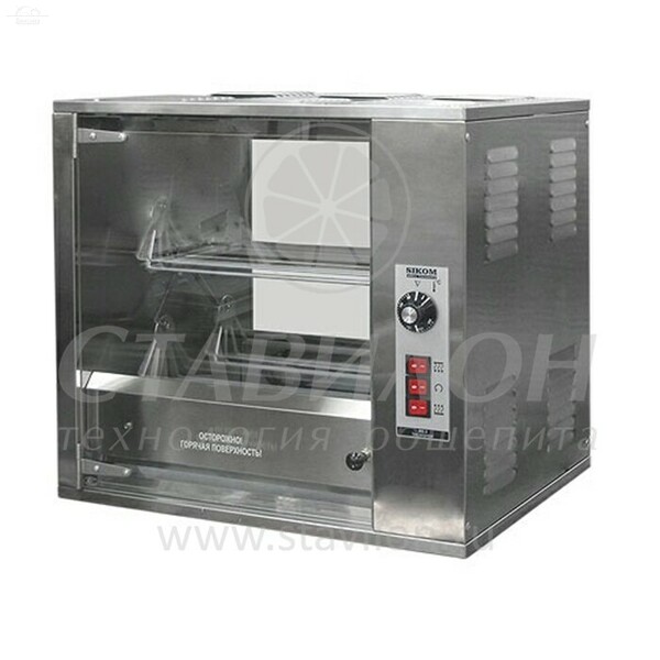Гриль для кур МК-3.8.1 Sikom 8 карусельный встроенная витрина Гриль для кур МК-3.8.1 Sikom 8 карусельный встроенная витрина