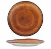 Тарелка мелкая 23 см  WOOD-FUSION P.L. фарфор бело-коричневый