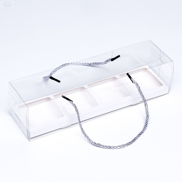 Коробка для кексов, белая, 29.5×7.8×7.8 см Коробка для кексов, белая, 29.5×7.8×7.8 см