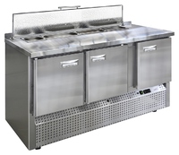 Стол холодильный для салатов Finist СХСнс-700-3 (нижний холодильный агрегат)