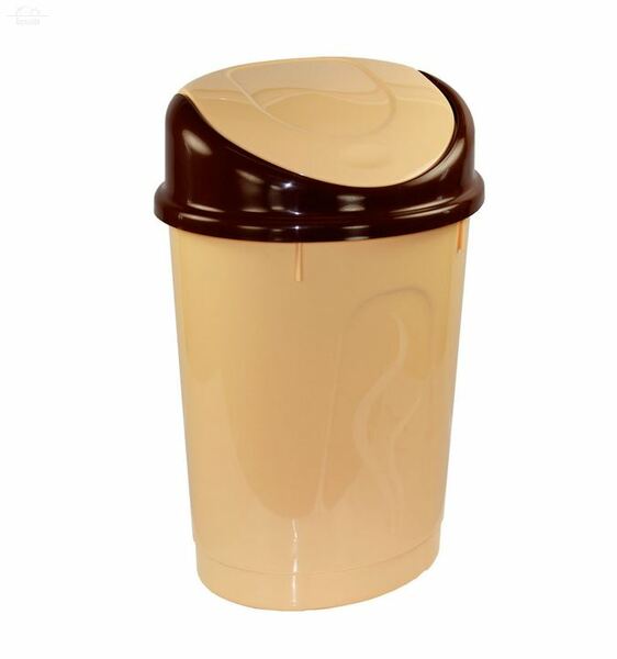 Контейнер для мусора 12 л с плавающей крышкой пластик бежевый Альтернатива Контейнер для мусора 12 л с плавающей крышкой пластик бежевый Альтернатива