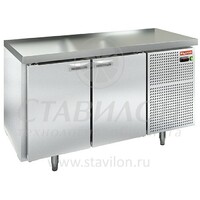 Стол холодильный 600 островной SNE 11/TN O HICOLD  -2...+10°С   2 двери  нержавеющая сталь