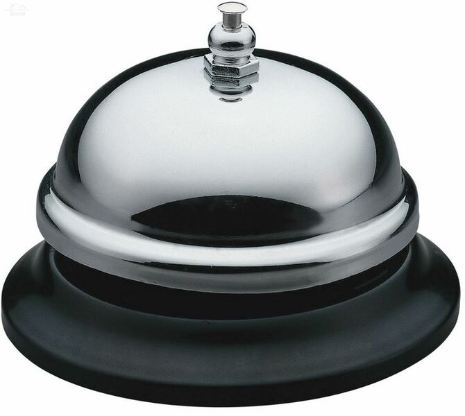 Звонок настольный KW-trio для ресепшн, хромированный Звонок настольный KW-trio для ресепшн, хромированный