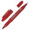 Маркер перманентный двусторонний STAFF "Manager" PM-625, КРАСНЫЙ, наконечники 0,8 мм/2,2 мм