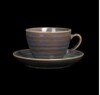Чайная пара 300 мл Corone Terra,KL фарфор сине-коричневый