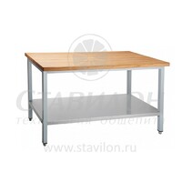 Стол кондитерский СКР-7-2  Абат столешница бук АСС  проф краш  полка краш