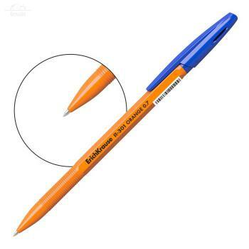 Ручка шариковая 0,7мм., синяя, Erich Krause R-301 ORANGE Stick, 50шт/уп. Ручка шариковая 0,7мм., синяя, Erich Krause R-301 ORANGE Stick, 50шт/уп.