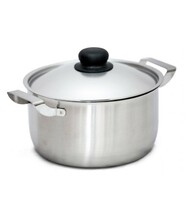 Кастрюля 5 л D22 см нерж.сталь с крышкой Дачная без ТРС Амет