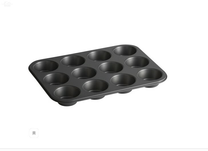 Противень для маффинов 400х280 мм 12 шт D70/60, H30 мм с антипригарным покрытием Winco Противень для маффинов 400х280 мм 12 шт D70/60, H30 мм с антипригарным покрытием Winco