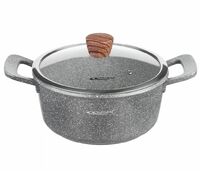 Кастрюля 2,5 л D20, H10 cм алюминий, а/п покрытие со стеклянной крышкой Пирит Катунь