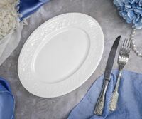 Блюдо овальное 25,5x18,8 см Primavera  CASA DI FORTUNA фарфор, белый