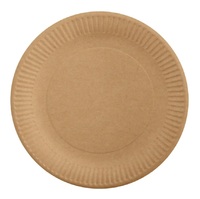 Тарелка бумажная D180 мм столовая крафт ЭКО